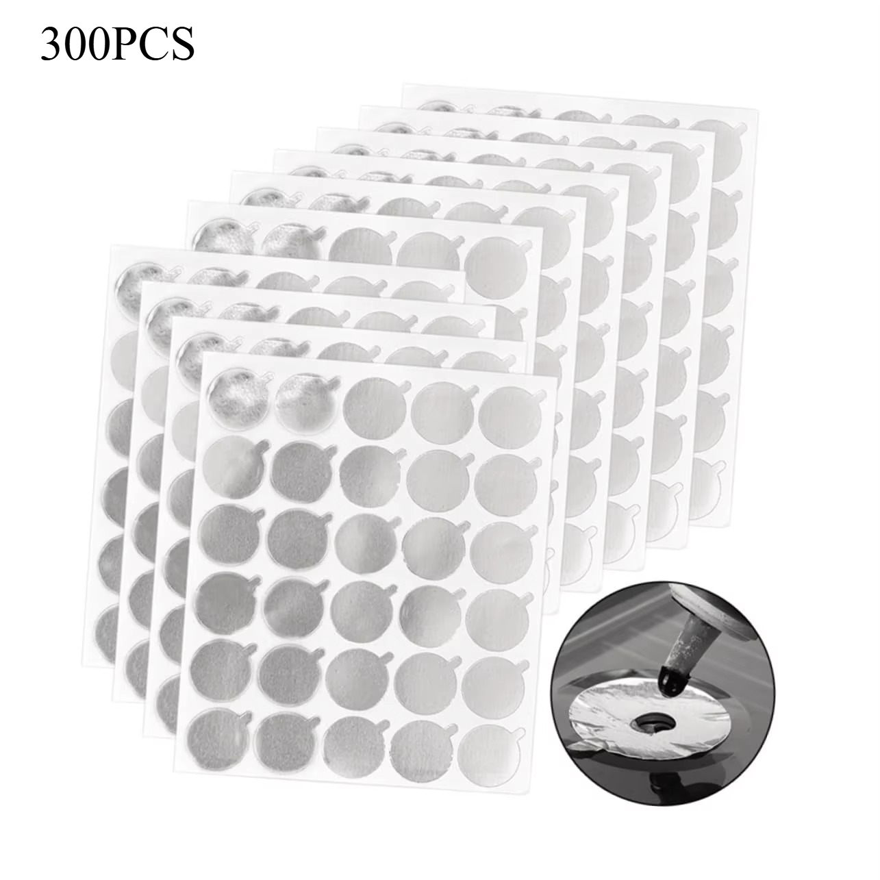 Eyelash Extension Last - 300pcs Foil Sticker Pads(10 Sheets) Eyelash