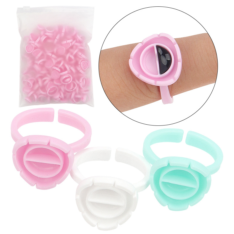 Eyelash Extension Last - 100Pcs Disposable Eyelash Extension Glue Fan