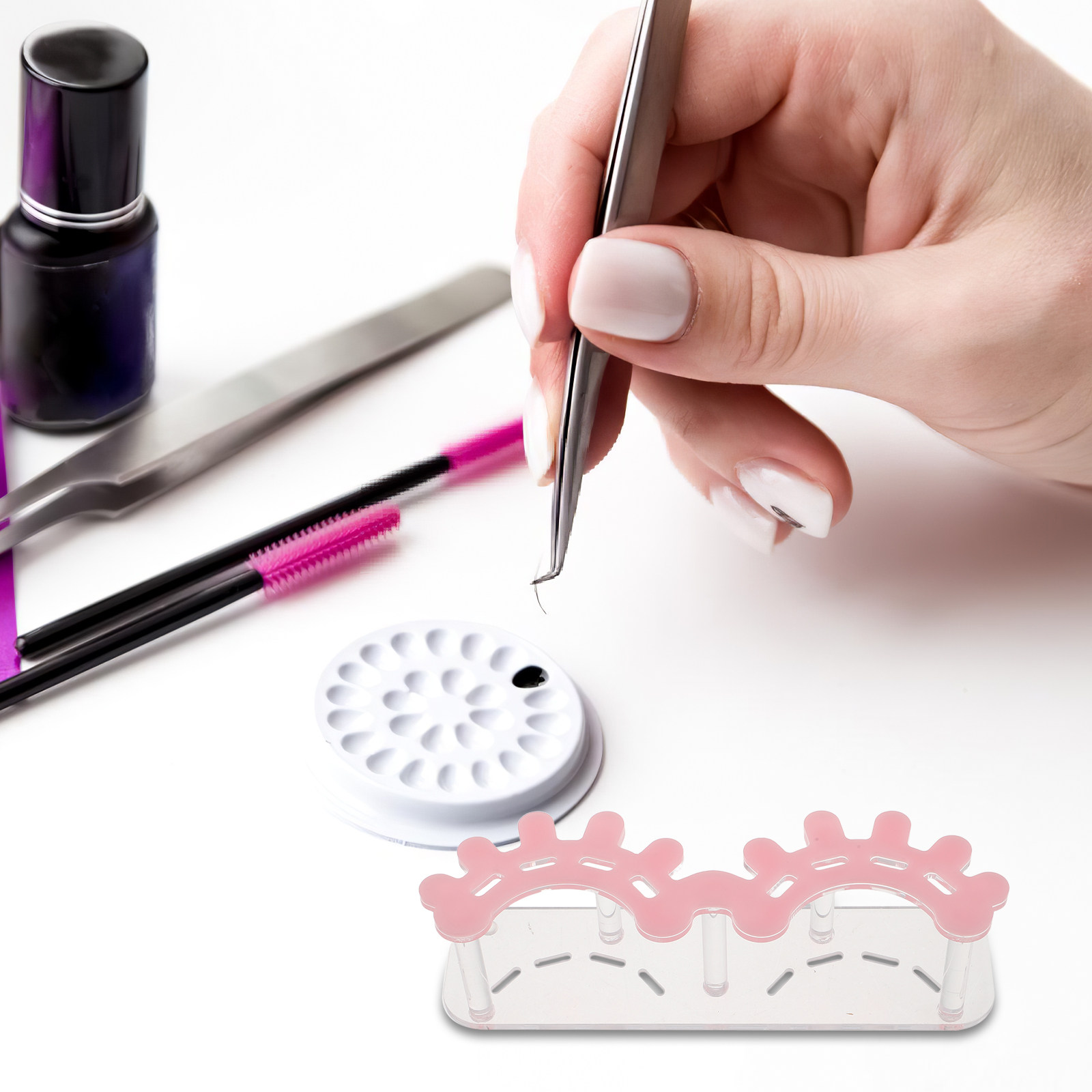 Acrylic Lash Tweezer Organizer - Eyelash Extension No 8 review and price