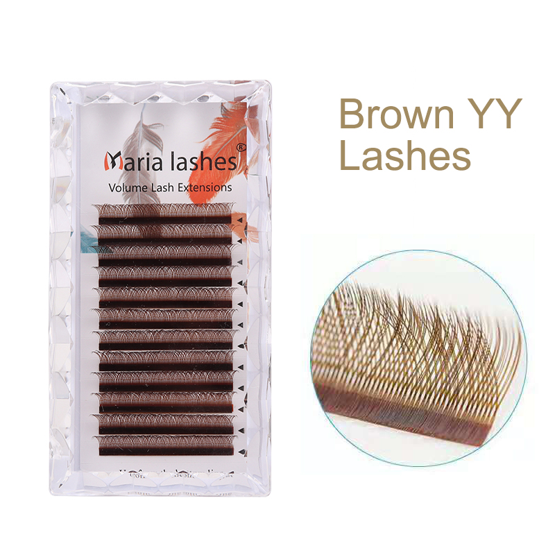 MARIA Brown YY Shaped Eyelash  - Eyelash Extension Yelix review and price