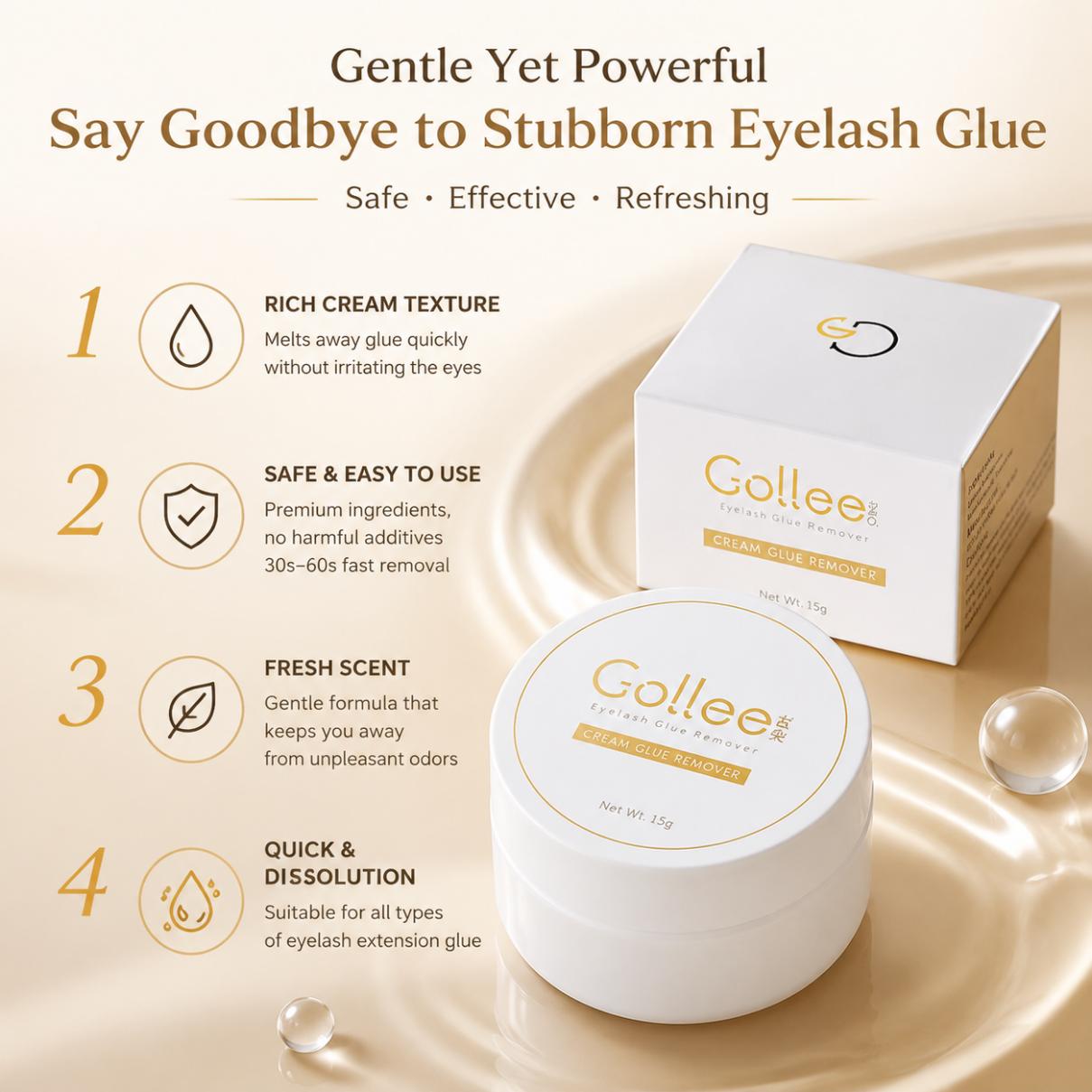 Gollee Peach Smell 15g Eyelash - Lash Removal Cream review and price