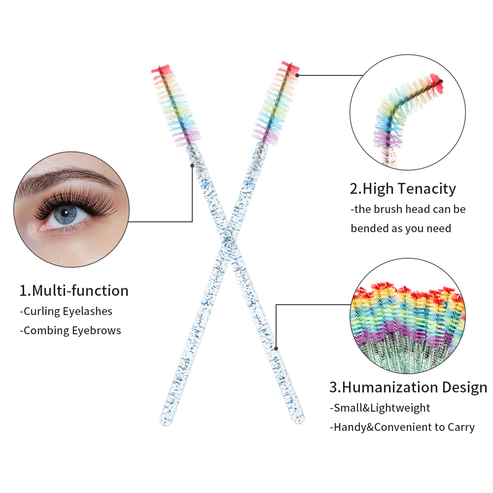 50PCS Rainbow Crystal Eyelash  - Eyelash Extension Last review and price