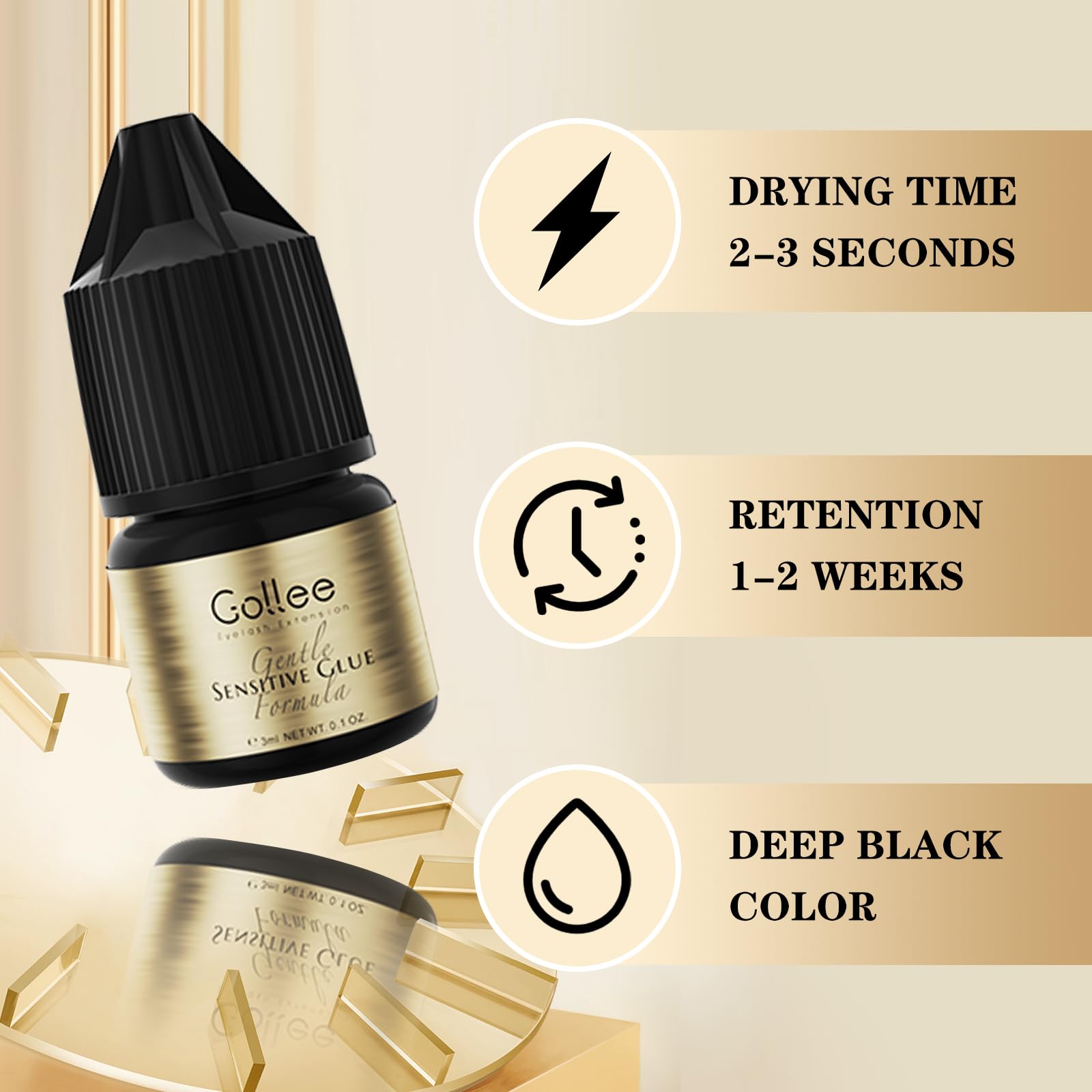 Gollee Eyelash Adhesive Cluste - Eyelash Extension Glue For Sensitive Eyes review and price